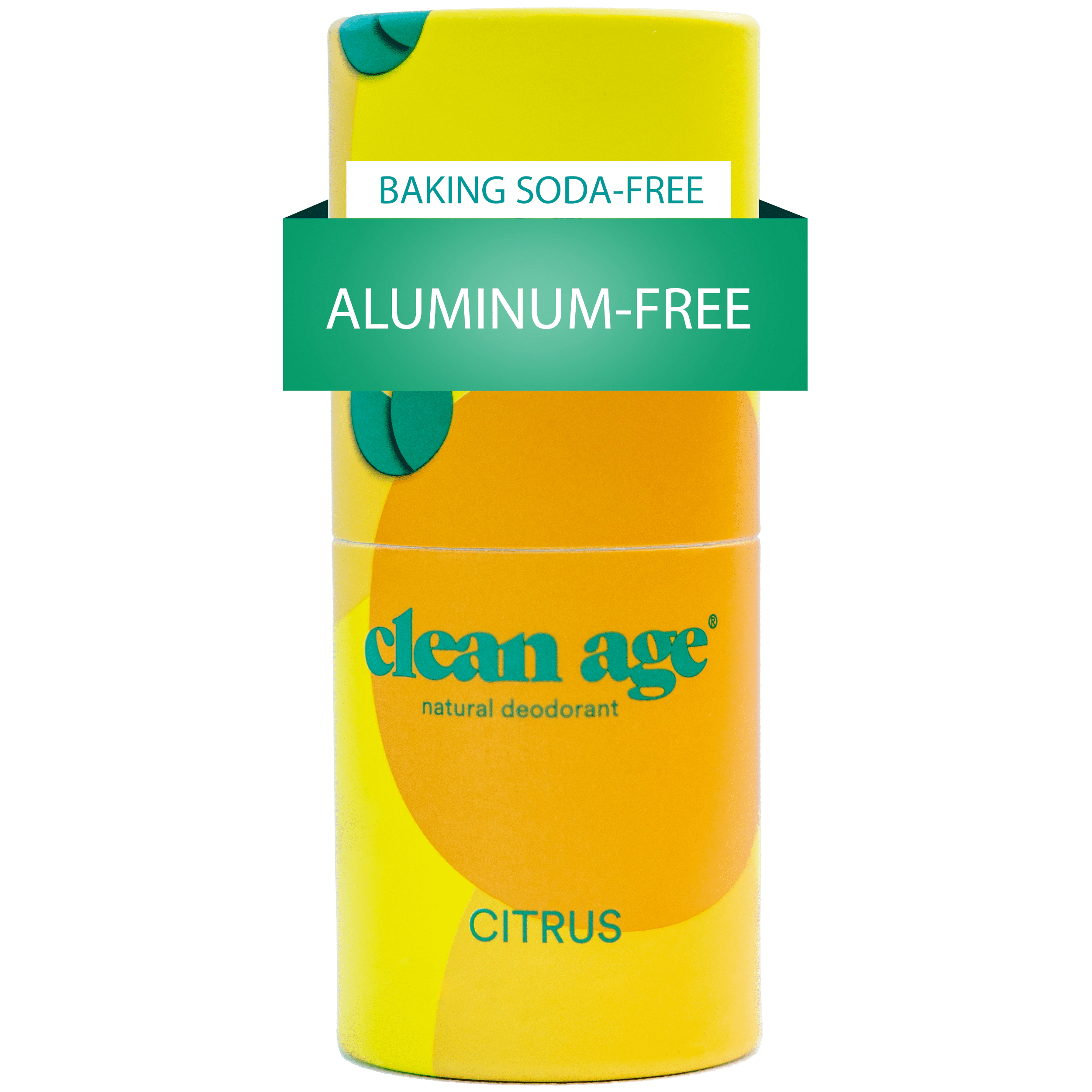 (2 pack) Clean Age Natural Deodorant for Teens, Women, Men | Aluminum Free, Baking Soda Free, Citrus 2 oz.