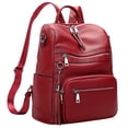 thumbnail image 3 of ALTOSY Genuine Leather Backpack Purse for Women Large Casual Shoulder Bags S106 Wine Red, 3 of 7