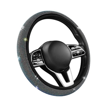 Tahtuvzn Auto Parts Clearance! Summer Steering Wheel Cover Rhinestone Steering Wheel Cover with Crystal Diamond for Women Sparkling Car Wheel Protector Universal 14-15 Inches Gifts for Family