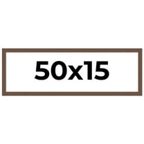 50x15 Frame Brown Farmhouse Solid Wood Picture Frame Width 1.5 Inches | Interior Frame Depth 0.5