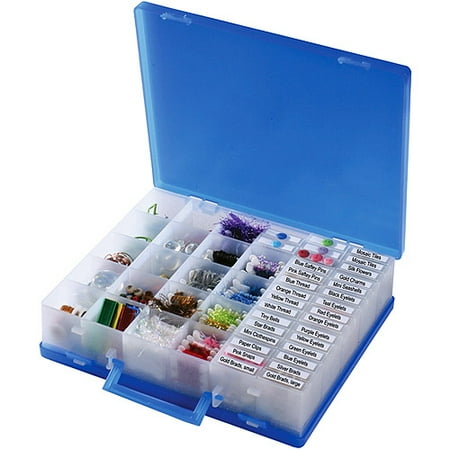 embellishment hopper cropper organizer 5x2 5x11 case blue