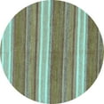 thumbnail image 1 of Ahgly Company Indoor Round Abstract Light Blue Modern Area Rugs, 3' Round, 1 of 4