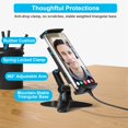 thumbnail image 3 of Nintendo Switch Support, Support de Commutateur Réglable avec Pince Forte, Support de Base Robuste pour Commutateur, Support de Téléphone de Bureau pour iPad iPhone Samsung Kindle Fire E-Reader, Support de Jeu pour Commutateur, 3 of 8