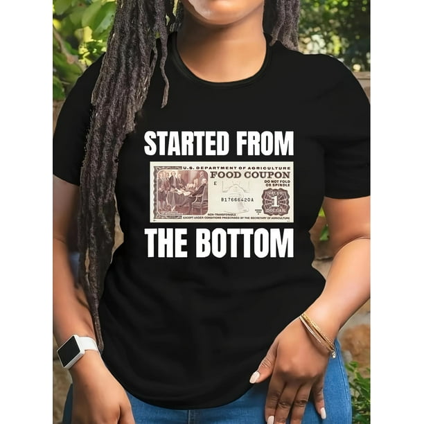 Slogan & Graphic Print T-shirt, Casual Crew Neck Short Sleeve Top For Spring & Summer, Women's Clothing Tee For Adult, Men, Women, Teen, Teenager, Adolescent, Youth