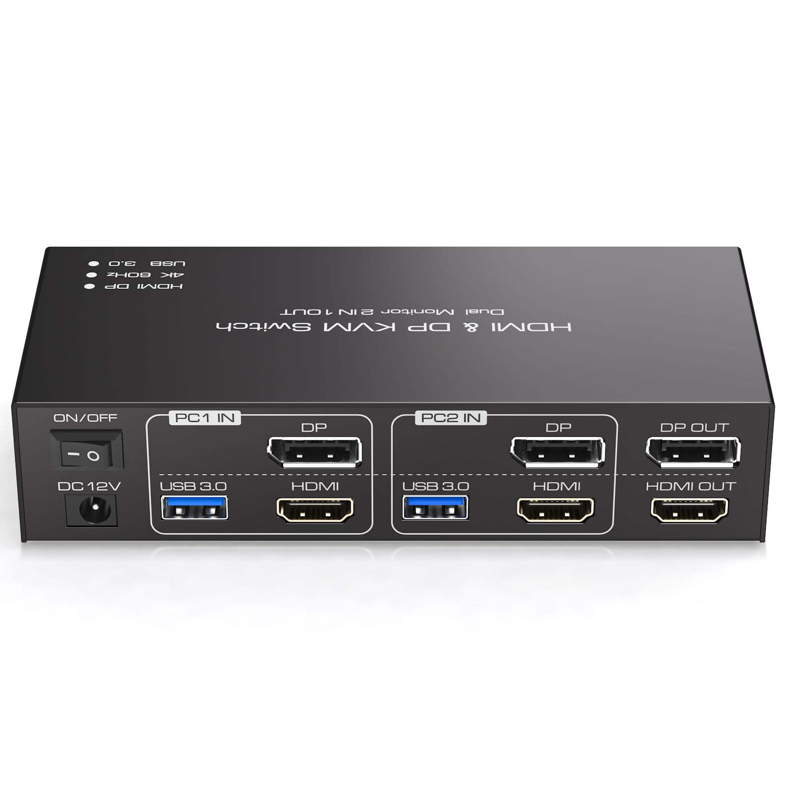 HDMI+Displayport KVM Switch 2 Monitors 2 Computers 4K@60Hz KVM Switcher ...