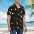 thumbnail image 5 of Bixox Men's Hawaiian Shirts Men's Cow Skulls Print Short-Sleeve Shirt-3X-Large, 5 of 8