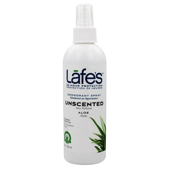 Lafe's - Spray Déodorant Naturel à l'Aloe Vera Non Parfumé - 8 fl. oz.