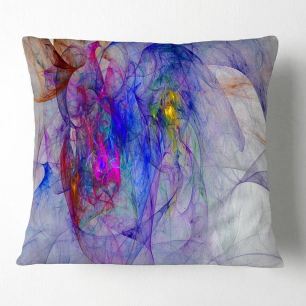 Design Art Designart Blue Mystic Psychedelic Texture Abstract Throw Pillow Walmart Com Walmart Com