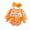 b43-Orange, variant on KPOPLK Newborn Baby Girl Fall Outfit Letter Print Long Sleeve Jumpsuit Bubble Romper Infant Clothing Set with Headband(6-9 Months,Pink)