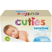 Cuties Complete Care Sensitive Baby Wipes, 600 Count