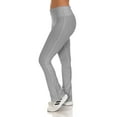 thumbnail image 3 of SR Women's Cotton High Waist Straight Leg Active Yoga Workout Pants (Size: XS-5X), Medium, H. Grey, 3 of 5