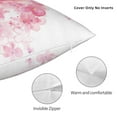 thumbnail image 5 of YFYANG Square Decorative Throw Pillow Case (Without Pillow Insert), Pink Watercolor Flowers Bedroom Sofa Car Cushion Cover, 18"x18", 5 of 9