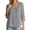 Grey, variant on Kingdiese Womens V Neck Solid Color Long Sleeved Button Down Blouse Casual T Shirt Loose Tees for Women, Size XL