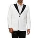 thumbnail image 1 of CHAQUETAS DE NEGOCIOS CHIC INSPIRADAS PARA HOMBRES, CHAQUETAS DE TRAJE CLÁSICO DE UN SOLO BOTÓN DE SOLAPA PICO 2XL BLANCA, 1 of 5