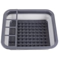 thumbnail image 3 of Silicone and Plastic Easy Storage Collapsible Dish Rack, Grey, 3 of 6