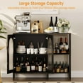 thumbnail image 5 of Sideboard Buffet Cabinet with Storage 39.4'',Accent Storage Cabient with Glass Doors,Two Golden Metal Handles,Modern Sideboard Cabinet Decorative Cabinet Wooden Storage Cabinet for Living Room, 5 of 8