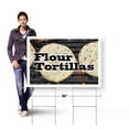 thumbnail image 4 of Flour Tortillas Yard Sign 10 Pack of 24 Inch x 36 Inch Single Sided Weatherproof Heavy-Duty Plastic with Stake | Freshly Made, Authentic Mexican Food, Grocery Display | Made in USA, 4 of 7