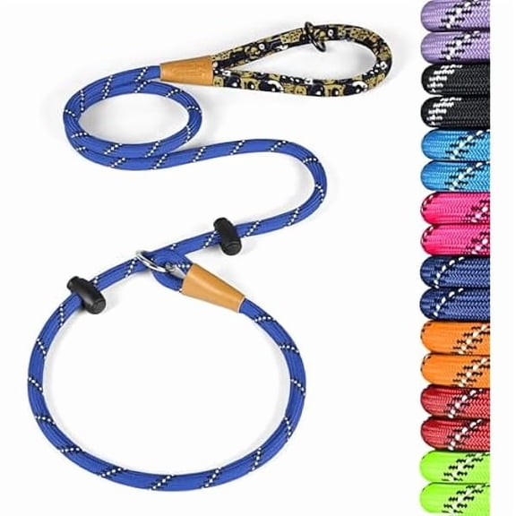 Eryueer Slip Lead Dog Leash Reflective, 6 FT x 1/2" Heavy Duty Comfortable Strong Rope Leash for Large, Medium Dogs, No Pull Pet Training Lead