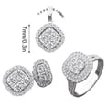 thumbnail image 4 of DPTALR Ladies Diamond Ring Necklace Earrings Three-piece Set, 4 of 8