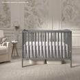 thumbnail image 5 of Dream On Me Folding Full Size Convenience Crib in Steel Grey, Comes With Heavy Duty Locking Wheels, 5 of 9