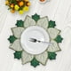 thumbnail image 1 of Mantel Individual Navideño, Mantel De Lino Con Bordado De Flores Para Cena, Para Cafetería, Hotel, Cocina, Blanco, 60cm Blanco 60cm Macarena Mantel individual, 1 of 8