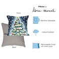 thumbnail image 5 of Liora Manne Frontporch Xmas Tree Indoor Outdoor Decorative Pillow Midnight, 5 of 6