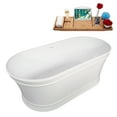thumbnail image 5 of 65" Streamline B-432-177-BGM Soaking Freestanding Tub and Tray With Internal Drain in Brushed GunMetal, 5 of 10