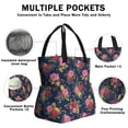 thumbnail image 3 of Pioneer Flower Drawstring Lunch Bag Women - Drawstring Lunch Bag Insulated for Work Office - Stain-Resistant Large Lunchbags for Women with Multi-Pockets, 3 of 6