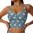 thumbnail image 2 of Lsque Elegant Flamingo Printed Women'S Sports Bra, Compression, Moisture Wicking, High-Impact Sports Bra For Women,Supportive sports bra-X-Large, 2 of 9