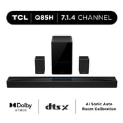 TCL 7.1.4 Channel Sound Bar (NEW 2025) - Dolby Atmos, Wireless Subwoofer, and Wireless Surround Speakers - Q Class Series, Q85H