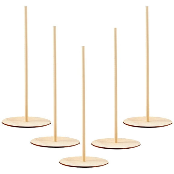 GAXIRE 5Pcs Wood Donut Stands Round Detachable Display Holder for Birthday Party