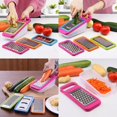 thumbnail image 5 of PEACNNG Kitchen Stainless Steel Zester Grater, Zest/Slice Citrus & Lemon Cheese Potatoes, Fruit & Vegetables- Non-Slip Rubber Handle (4 in 1,Pink), 5 of 5