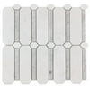 MTO0305 Modern Designer Gray White Natural Thassos Carrara Marble Mosaic Tile