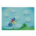 thumbnail image 2 of Pinwheel Cutting Board, Surreal View with Hanging Cloud Sky Rainbow Idyllic Meadow Fantasy World Landscape, Decorative Tempered Glass Cutting and Serving Board, in 3 Sizes, by Ambesonne, 2 of 5