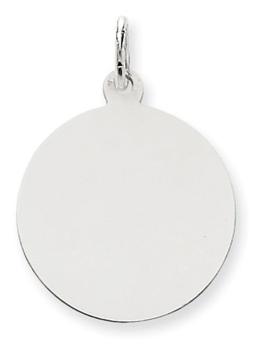Sterling Silver Engraveable Disc Charm 0.9IN long x 0.6IN wide