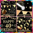 thumbnail image 4 of Gold Theme Happy 40th Birthday Banner Golden Balloons 40th Birthday Display Star Pattern Heart Design Milestone Birthday Backdrop for 40th Birthday Party Adult Celebration Indoor Decoration, 4 of 9