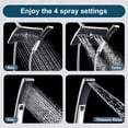 thumbnail image 7 of BRIGHT SHOWERS Dual Shower Head Combo Handheld Showerhead Rainfall Shower Head with 60” Hose, Chrome, 7 of 7