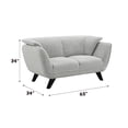 thumbnail image 3 of JERFIT Modern Boucle Loveseat Sofa for Small Space, Light Gray Upholstered 2-Seater Couch with Wooden Legs, 3 of 5