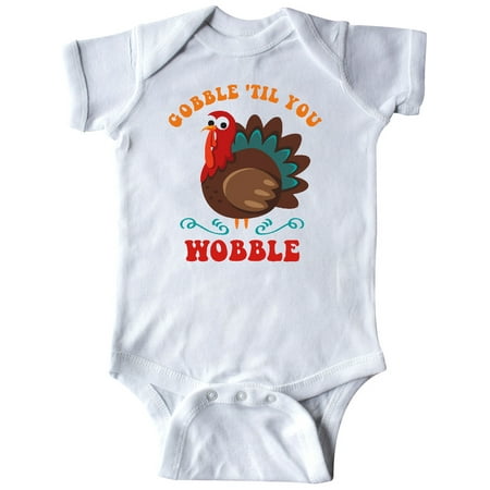 

Inktastic Gobble Wobble Turkey Gift Baby Boy or Baby Girl Bodysuit