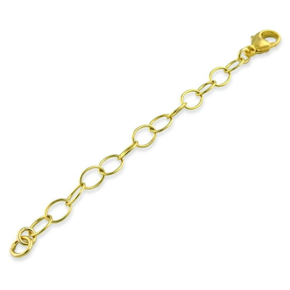 14k Gold Plated Sterling Silver 5mm Necklace Extender Chain