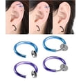 thumbnail image 6 of Magik Clip-On Spring Action Non-Piercing Fake Septum Lip Cartilage Nose Tragus Ring, 6 of 7