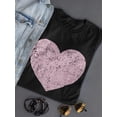thumbnail image 3 of Grunge Style Heart In Pink Women T-Shirt, Female Small, 3 of 4