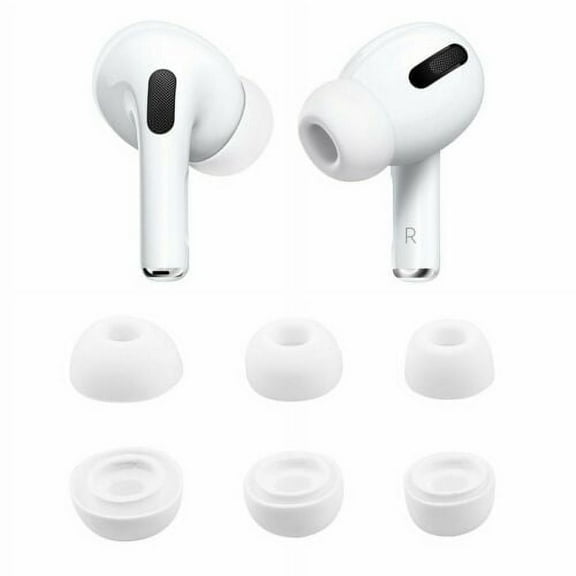 Max Choice Earbud Tips Replacement for Apple Airpods Pro, White, 3 Pairs Pack