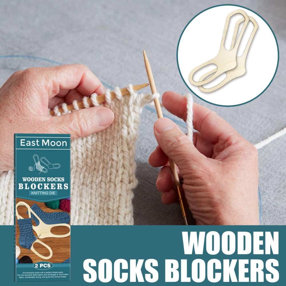 Sock Blockers 2 Pieces Wood Sock Blockers Adult Stocking Display Molds Stretchers Sock Forms Leaves Pattern For Handmade DIY Sock Knitting Handle Home Weave Yarn Crafts Stitch Markers For Crocheting 