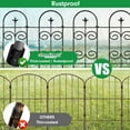 thumbnail image 6 of WarmHaven 8 Panels 24in(H)×10ft(L) Decorative Garden Fences and Borders for Dogs Pre-Linking Panels No Dig Garden Edging Border Fence for Animal Barrier Fencing for Flower Bed Yard Patio, 6 of 7
