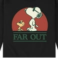 thumbnail image 3 of Peanuts - 70's Retro Snoopy Men's Long Sleeve Fleece Crewneck Sweatshirts, 3 of 6