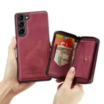 Dteck for Samsung Galaxy A14 5G Case with Magnetic Detachable Wallet Card Slots Holder Zipper Pocket PU Leather Protective Back Shell Phone Case for Samsung Galaxy A14 5G,
Red