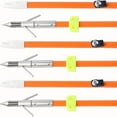 thumbnail image 2 of 12pcs Fiberglass Bowfishing Arrows with Broadheads & Safety Slides - Orange Shafts for Enhanced Accuracy, Durable Stainless Steel Tips, Ideal for Compound & Recurve Bows, Easy Prey Removal Design, 2 of 6
