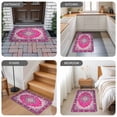 thumbnail image 6 of Pink Geometric Door Mat&nbsp;Indoor Outdoor Entrance,Non Slip Rug for Kitchen Bathroom Entryway Rug,Middle Century Boho Ethnic Abstract Southwestern Washable Doormat Floor Mat 24x36 Inch, 6 of 8