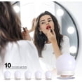 thumbnail image 4 of Hollywood Led Vanity Lights Strip Kit With 10 Dimmable Light Bulbs For Full Body Length Makeup Mirror, Wall Mirror, Plug In Vanity Mirror Lights With Power Supply, 3 Color Modes, Mirror Not Included, 4 of 10